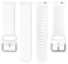 Four white watch bands are displayed against a white background. Two of the bands are shown from the front, and two are shown from the back. The bands have metal buckles and adjustable holes. Náhled obrázku produktu