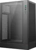 A black computer tower case with a glass side panel. Anteprima dell’immagine prodotto