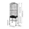 Klece pro ptáky s kolečky 47*37*137,5 cm Chovatelská klec Náhled obrázku produktu 7