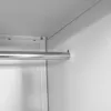 Close-up inside view of a locker or cabinet, showing a metal hanging rod and its supports. Anteprima dell’immagine prodotto