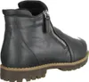 A close-up side view of a black leather boot. Produktbild-Vorschau