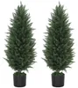 HOMCOM Künstliche Zypressen 2er-Set groß 90 cm UV-beständig Produktbild-Vorschau 1
