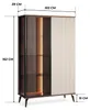 Vitrinekast YUKO, 103 cm, notenhout Kashmir, Productafbeelding-voorbeeld 4