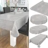 Tischdecke Wachstuch Premium Gepunktet Grau Robust Produktbild-Vorschau 2