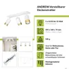 Deckenspot Aluminium verstellbar in Weiß Gold GU10 Produktbild-Vorschau 2