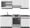 Küchenzeile Vicco R-Line Weiß/Anthrazit 200 cm  J-Shape, AP Produktbild-Vorschau 1