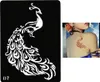 Henna Tattoo Schablone Airbrush Stencil Selbstklebend Pfau Produktbild-Vorschau 1