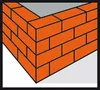 An illustration of a brick corner, showing the texture and construction of a wall. Podgląd zdjęcia produktu