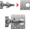 INF Piastra di riparazione per cerniere per mobili 9x9 cm Anteprima dell’immagine prodotto 6