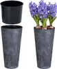 Prosperplast Tubus Slim Vaso in cemento, Vaso rotondo da Anteprima dell’immagine prodotto 10