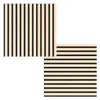 Two panels of acoustic wood slats, one with vertical slats and the other with horizontal slats, arranged in an L-shape. Anteprima dell’immagine prodotto