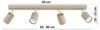 KAR-LIGHTING Spotbalken 4-flammig Beige/Ecru aus Metall – Produktbild-Vorschau 2