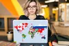 MuchoWow® Laptop Aufkleber Sticker Cover Welt - Karte - Produktbild-Vorschau 5