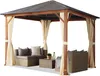 Gartenpavillon 3x3 m Holzoptik, Stahldach Hardtop 4 Produktbild-Vorschau 1