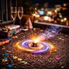 A festive scene with fireworks, champagne, and party decorations on a balcony at night, with city lights in the background. Náhled obrázku produktu