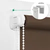Close-up of a roller blind installation mechanism, showing how it attaches to a window frame. Produktbild-Vorschau