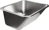 Edelstahl Ausgussbecken 630 x 530 x 250 mm 55 l Waschbecken Produktbild-Vorschau 1