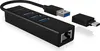 Hub IcyBox 4-Port IB-HUB1419-LAN USB 3.0 Hub & LAN Adapter Produktbild-Vorschau 1