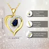 Damen Kette ECHTER Saphir Edelstein Silber 925 goldene Produktbild-Vorschau 4