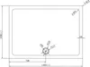 SONNI Quadratische ABS Duschwanne 140x100x4cm mit Produktbild-Vorschau 7