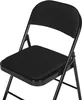 A close-up of a black folding chair. Náhľad obrázku produktu