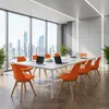 xDays Set di 4 sedie da pranzo arancioni – Sedia Tulip – Anteprima dell’immagine prodotto 4