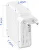 A white USB-C power adapter with dimensions indicated. Podgląd zdjęcia produktu