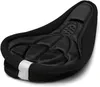 3D Gel Fahrrad Sattelbezug Komfort Memory Foam Schwarz, Produktbild-Vorschau 2