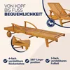 Casaria® Sonnenliege 2er Set Klappbar Wetterfest 2 Personen Produktbild-Vorschau 3