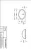 Technical drawing of a Villeroy & Boch sink with dimensions. Produktbild-Vorschau