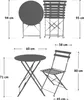 SVITA BERLIN Bistro-Set 3-teilig Garten-Set Garnitur Produktbild-Vorschau 7