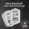 iSecur 4er GPS Tracking Aufkleber Set I 3 x 5 cm I Warning Produktbild-Vorschau 3
