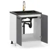ULWEHOME | Spülenunterschrank 80 cm Anthrazit, Produktbild-Vorschau 3