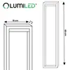 Diagrams showing the dimensions of a LUMILED outdoor lamp. Anteprima dell’immagine prodotto