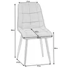 A diagram of a chair with dimensions indicated by lines and measurements. Náhled obrázku produktu