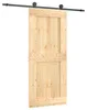 Porte coulissante vidaXL, finition naturelle et noire, 90 x Voir les images du produit 1