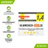 Marketing image with product features and test results. Produktbild-Vorschau