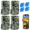 4 Stücke 4K 48MP Wildkamera mit Handyübertragung APP WLAN Produktbild-Vorschau 1