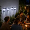 4er Set Solar-Wandleuchten LED Außen Silber – mit Akku & Produktbild-Vorschau 4