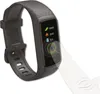 A black fitness tracker with a touch screen displaying fitness data, with a finger interacting with the screen. Anteprima dell’immagine prodotto