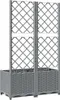 vidaXL Fioriera con traliccio Grigio chiaro 80x40x136 cm PP Anteprima dell’immagine prodotto 4