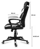 Huzaro Force 2.5 White Mesh Gaming Chair Anteprima dell’immagine prodotto 3