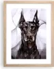 Gerahmtes Poster - Rahmen in heller Eiche - Hund Produktbild-Vorschau 1