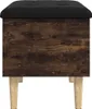 Design Möbel Sitzbank mit Stauraum Räuchereiche 62x42x46 cm Produktbild-Vorschau 6