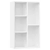 vidaXL Knihovna/bočník bílá 50x25x80 cm Materiál na bázi Náhled obrázku produktu 3