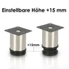 SWANEW 4x Möbelfuß Möbelfüsse Edelstahl Fuss Durchmesser 40 Produktbild-Vorschau 3