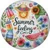 Sonne und Sommer Magnet mit Flaschenöffner rund mit Spruch Produktbild-Vorschau 1