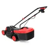 A black and red electric lawnmower is shown against a white background. Produktbild-Vorschau