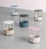 Songmics Beistelltisch rund mit Stauraum pastellrosa Produktbild-Vorschau 8