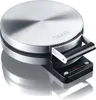 A silver and black waffle maker is shown from a slightly elevated angle on a white background. Náhľad obrázku produktu